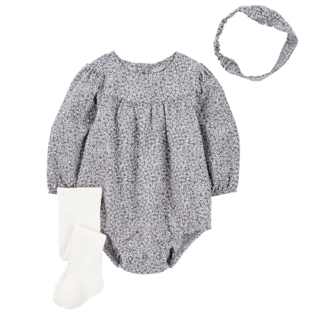 Carter's Baby Girl Bubble Romper 3-Piece Set
